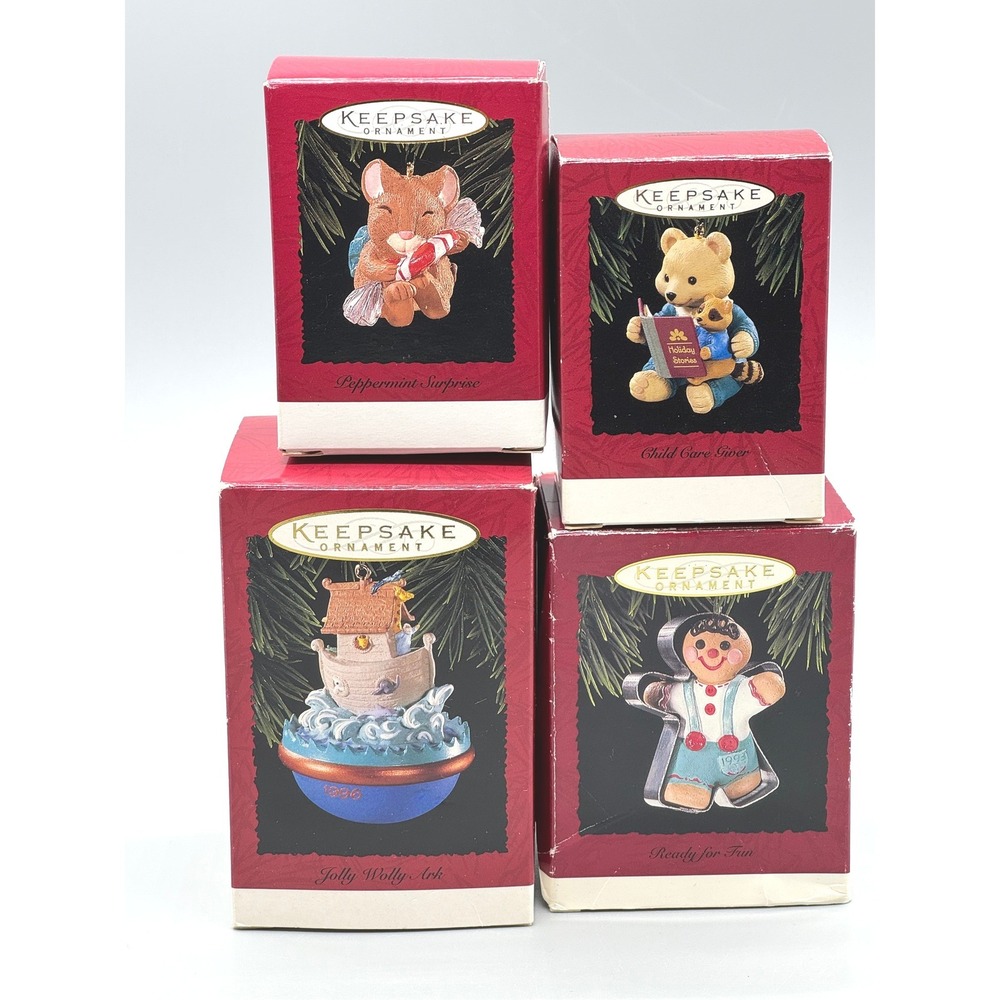 Hallmark Keepsake Ornament Peppermint Surprise Jolly Ark Gingerbread Mouse 1990s